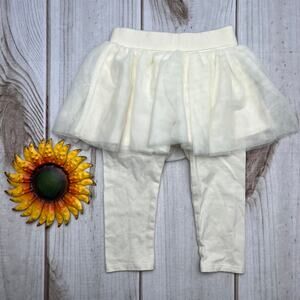 GAP Baby Girl Ivory Tulle Skirted Leggings 18-24 Months